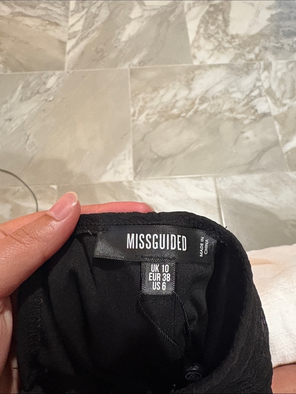 Missguided Black Smocked Mini Dress - Picture 4 of 4